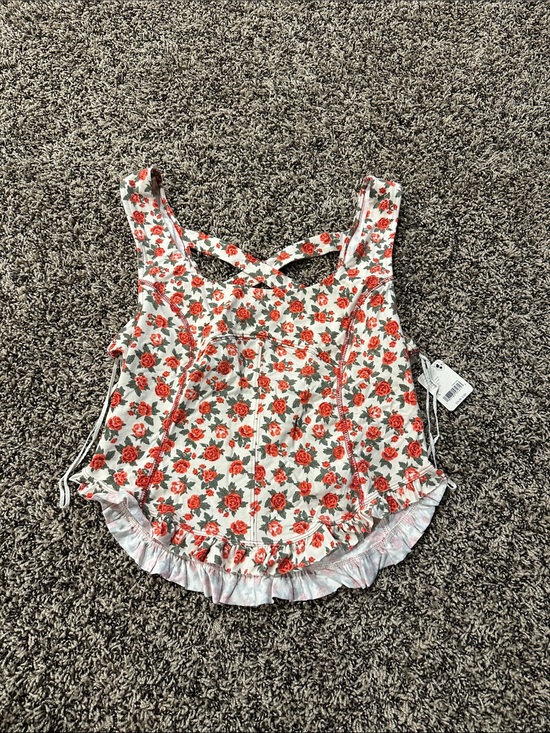 Free People Tops - Free People Red Rose Print Tank Top
